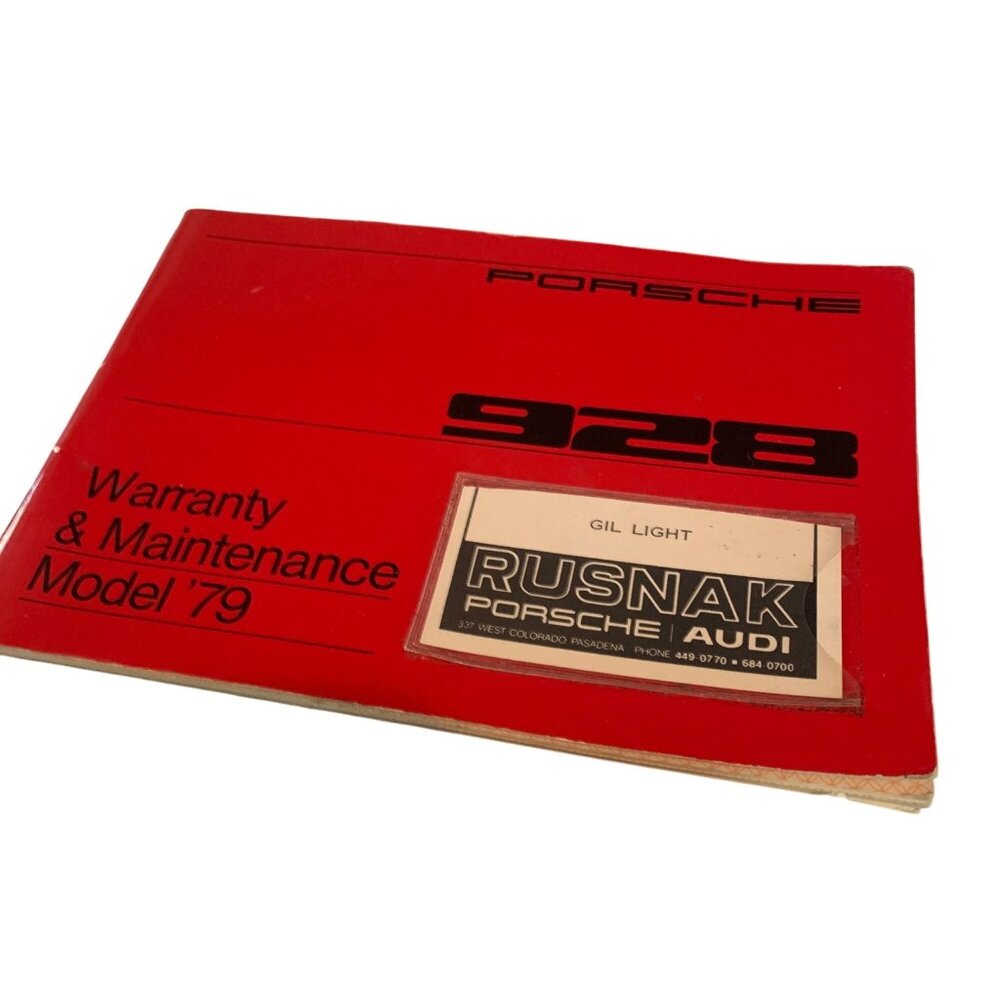 1979 Porsche 928 Warranty Maintenance Manual Blaupunkt Skematics Dealer Sticker - Picture 3 of 16